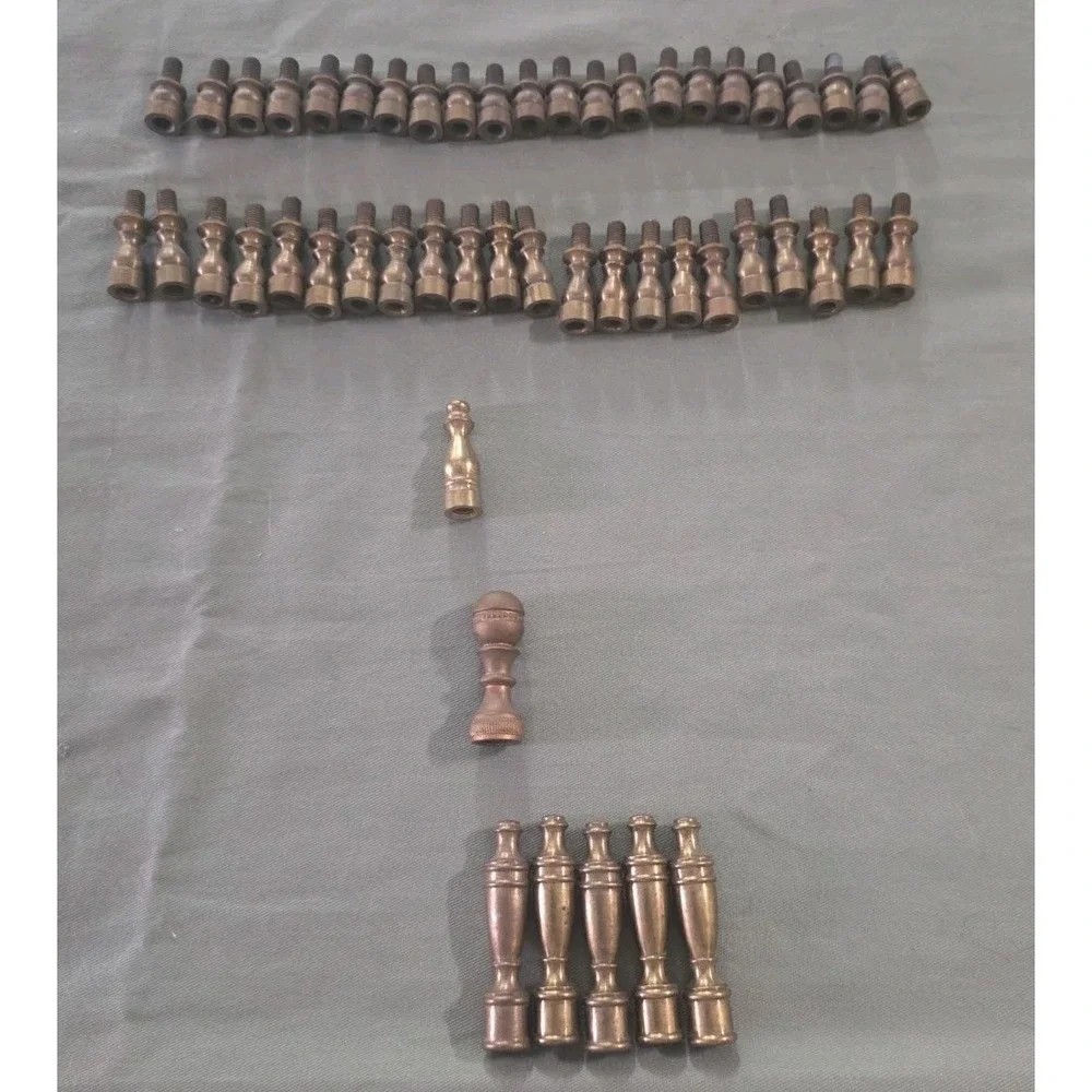 Solid Brass Lamp Shade Finials - 1 3/4 Inches Tall